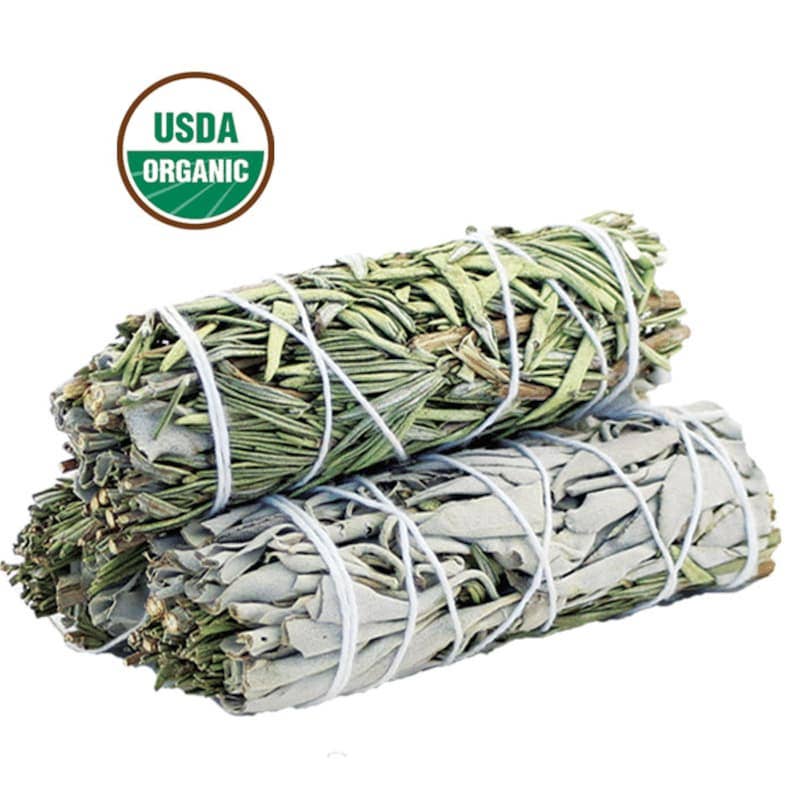 Organic White Sage and Rosemary Smudge Stick product image