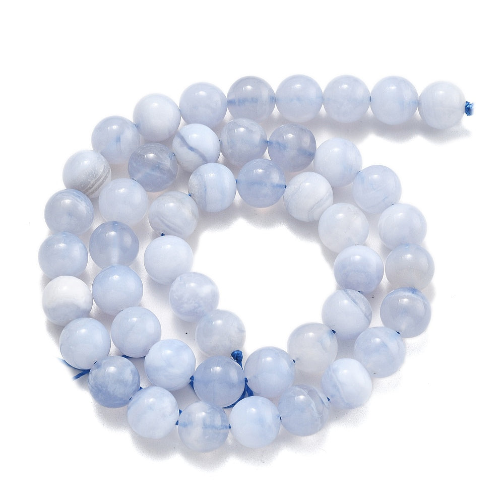Blue Lace Agate Beads gemstone bead strand product image