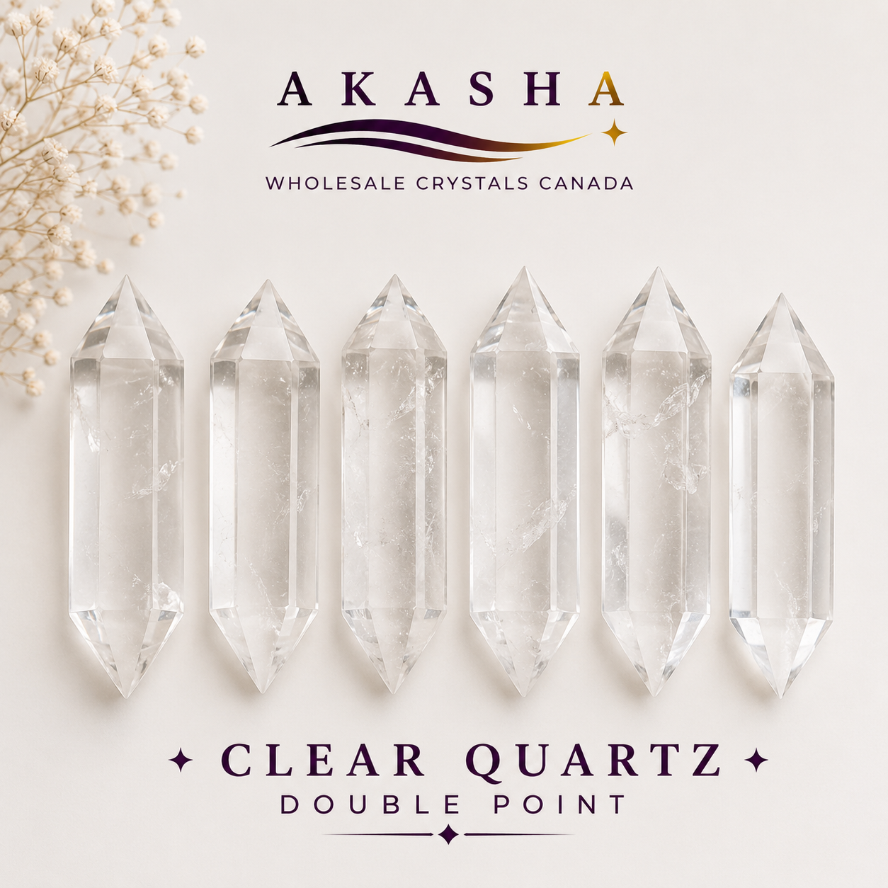 Wholesale Clear Quartz Double Points Ontario