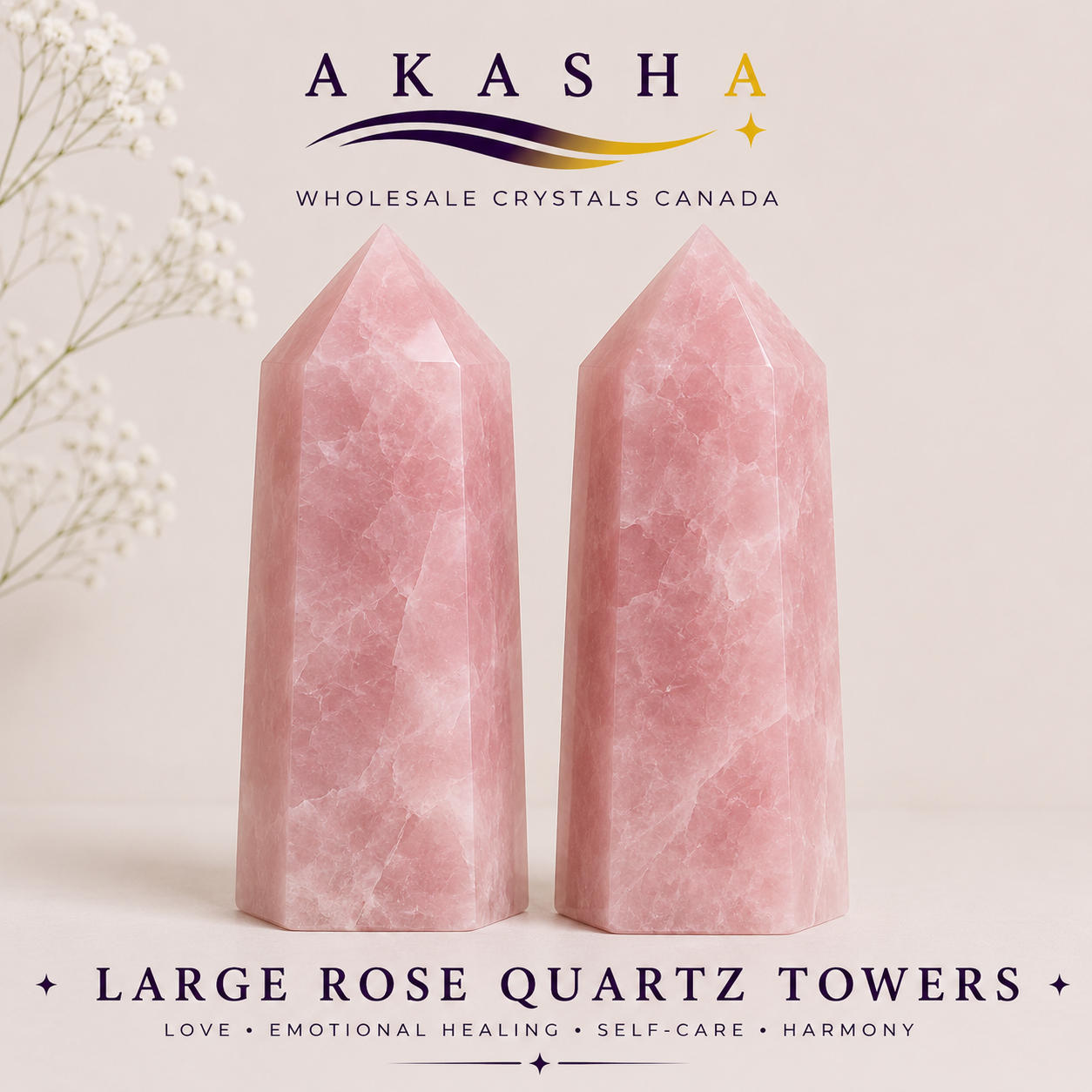 Wholesale Large Rose Quartz Towers Canada