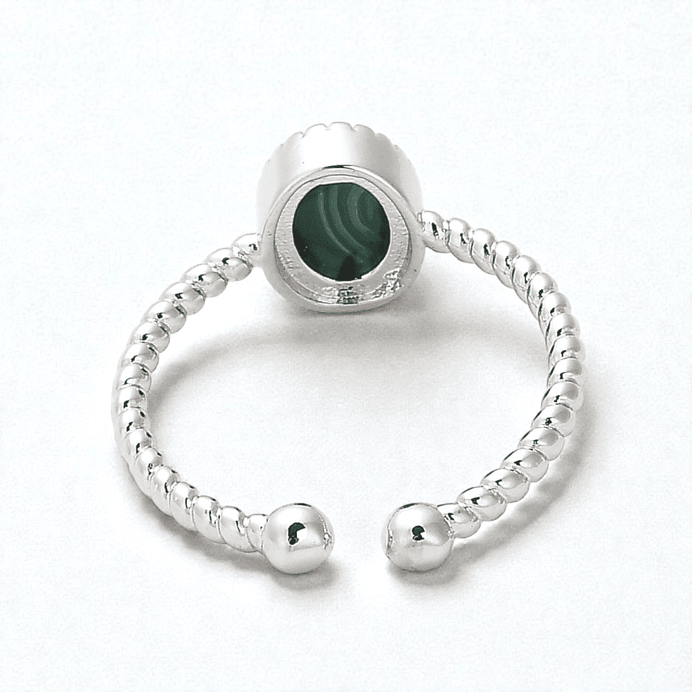 wholesale oval malachite crystal ring Canada