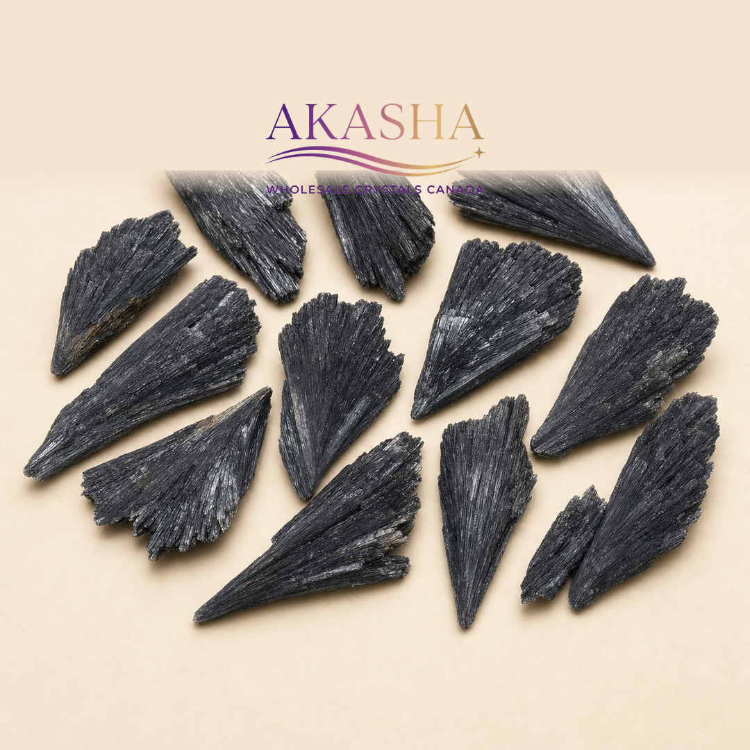 Black Kyanite Blades Raw Crystals