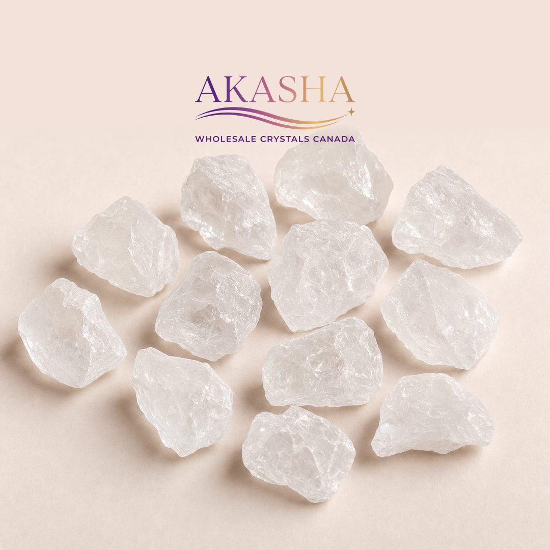 clear quartz crystals available at Akasha Wholesale Crystals Canada