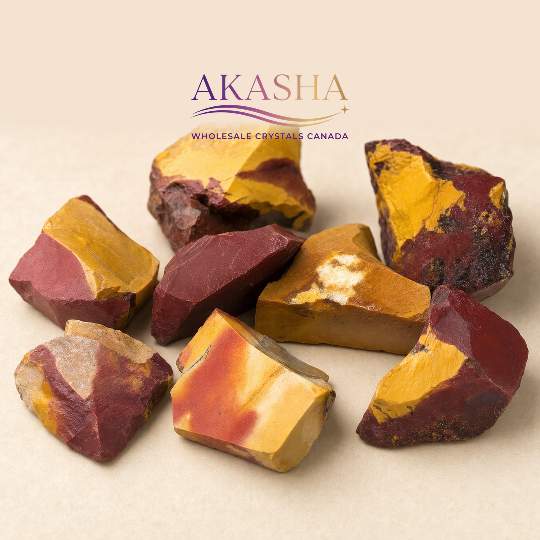 mookaite raw crystals available at Akasha Wholesale