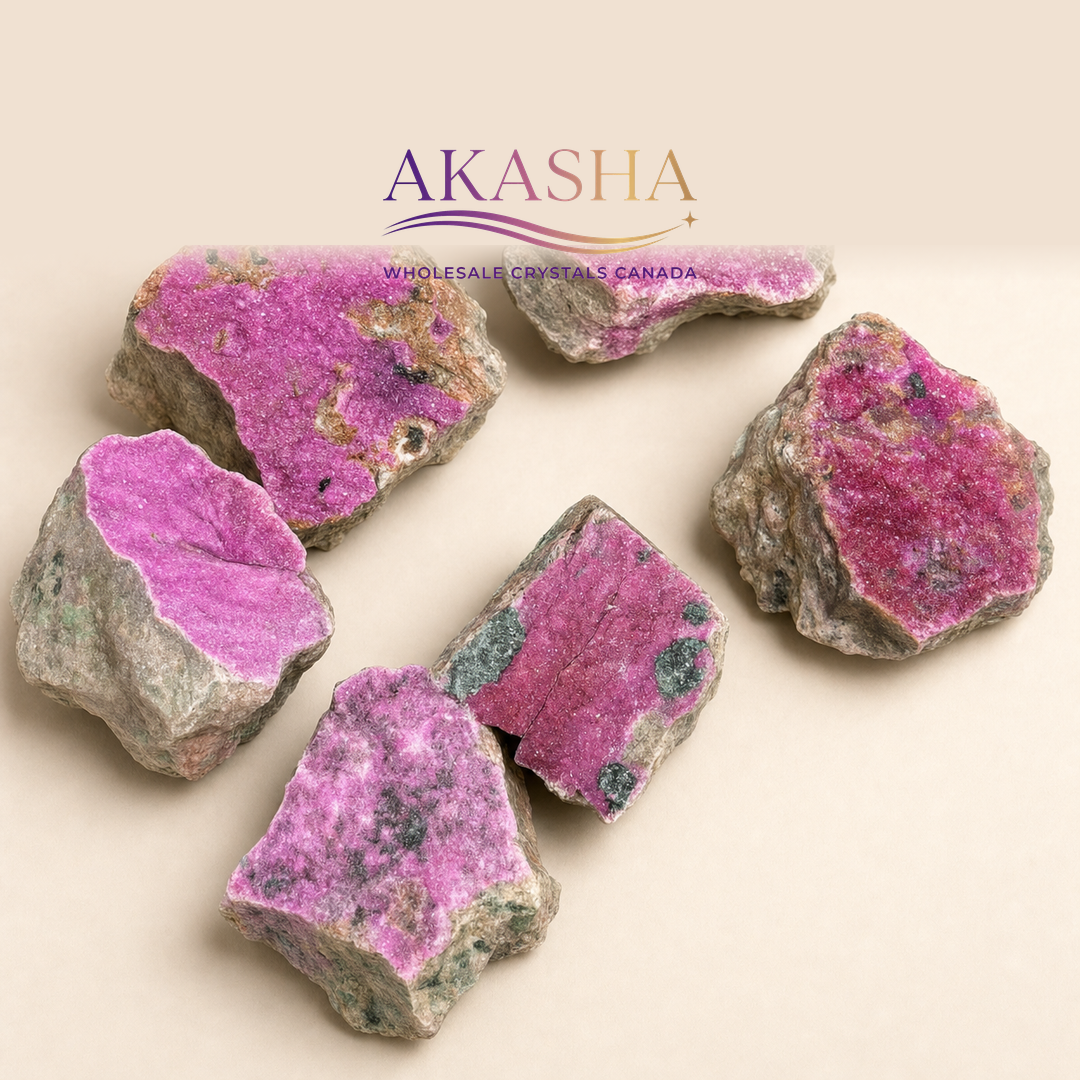 pink cobalt crystals available at Akasha Wholesale Crystals Canada