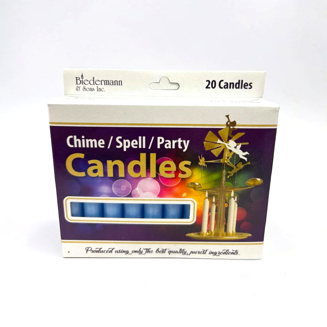 Light Blue Chime Candles Pack of 20