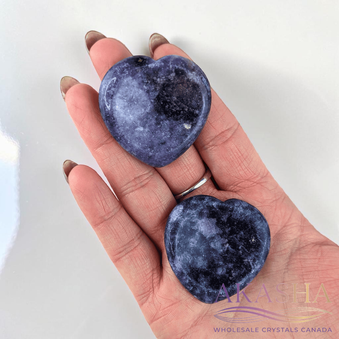 Lepidolite Heart Worry Stones - Zen Collection
