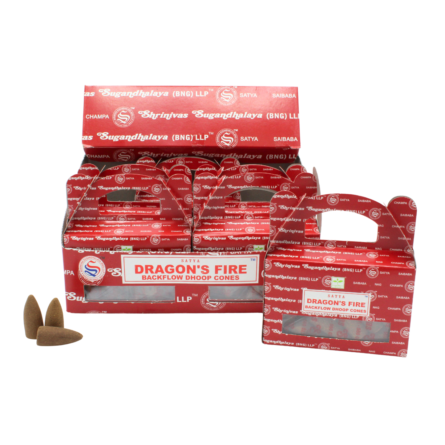 Satya Dragons Fire Backflow Dhoop cones backflow cones wholesale listing