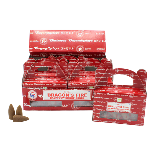 Satya Dragons Fire Backflow Dhoop cones backflow cones wholesale listing