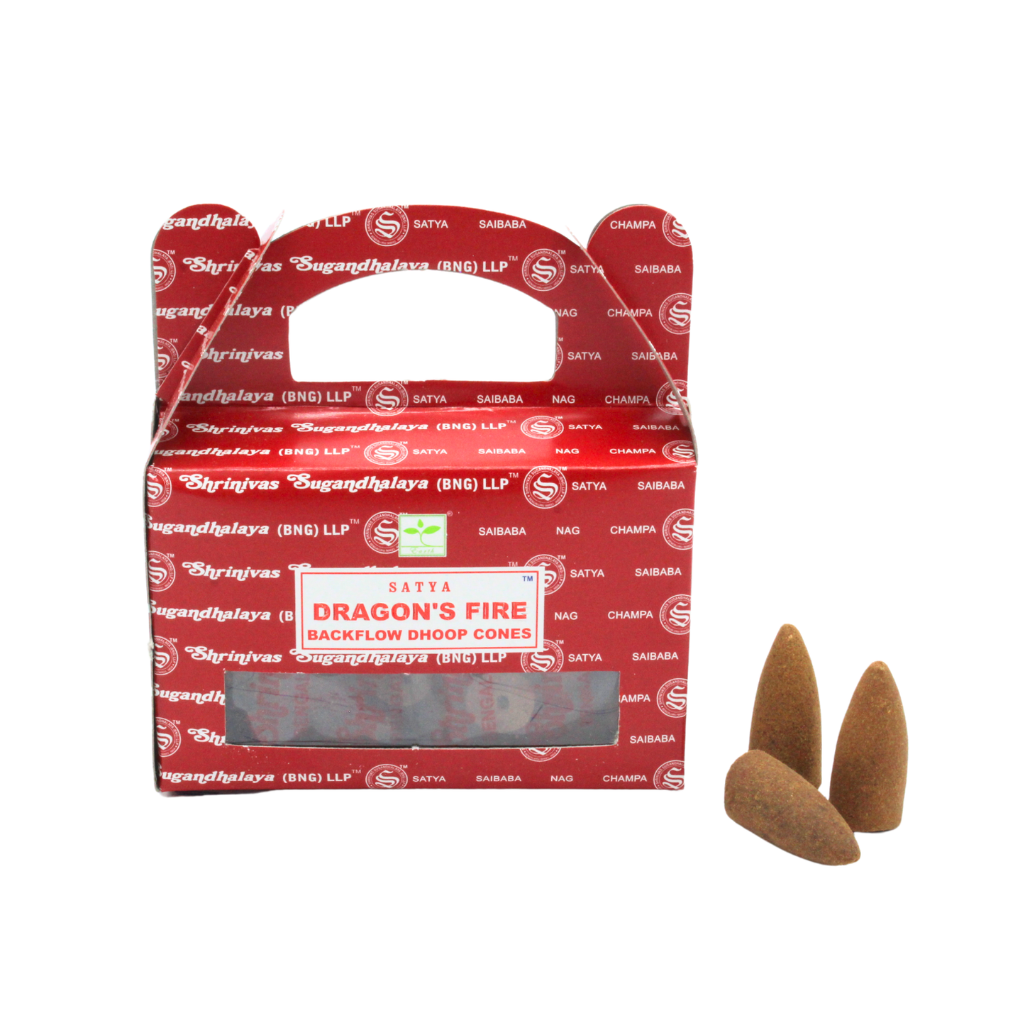 Satya Dragons Fire Backflow Dhoop cones backflow cones wholesale listing