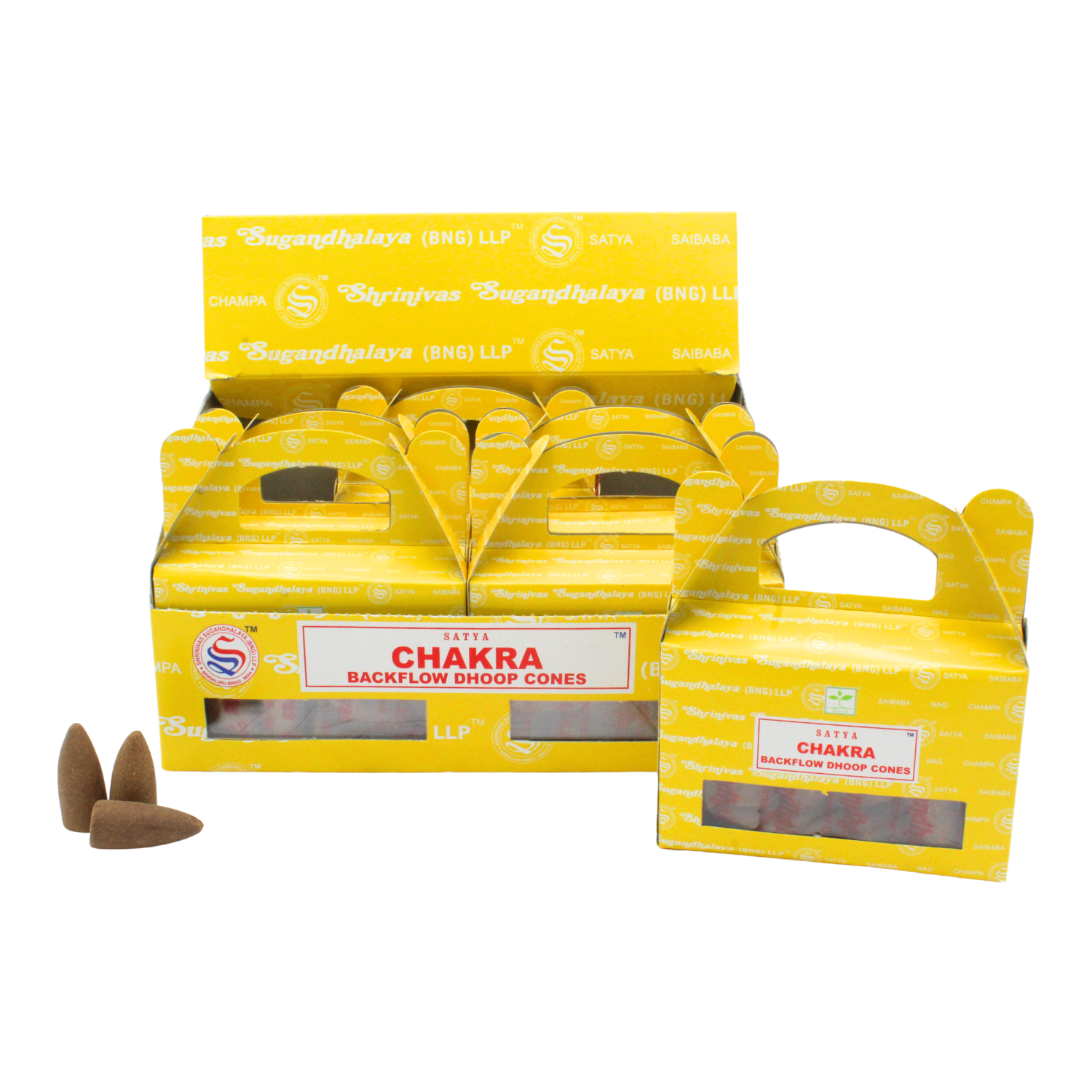 Satya Chakra Backflow Dhoop cones backflow cones wholesale listing