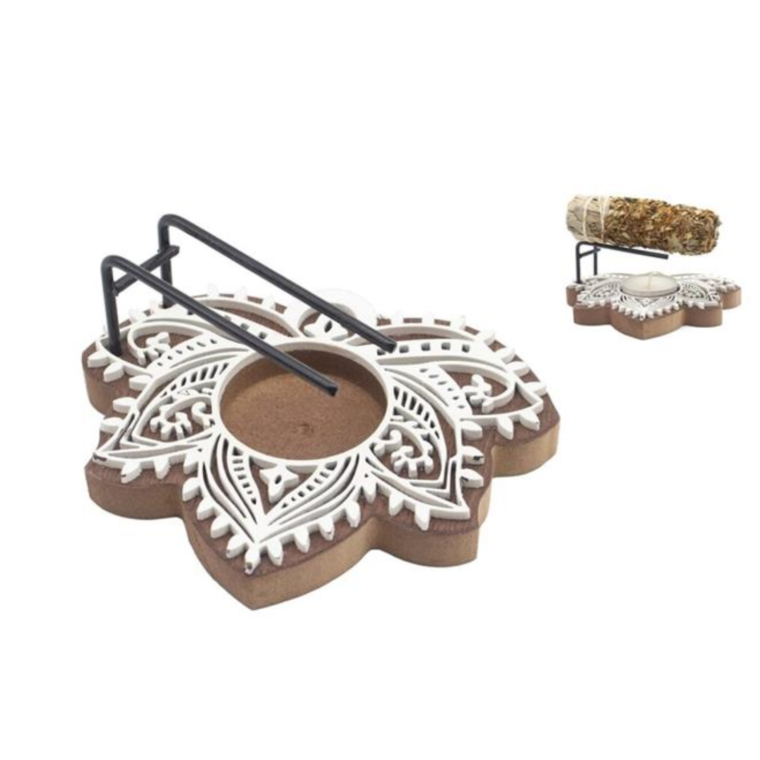 Palo Santo & White Sage Lotus Burner ritual incense wholesale listing