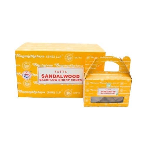 Satya Sandalwood Backflow Dhoop Cones backflow cones wholesale listing