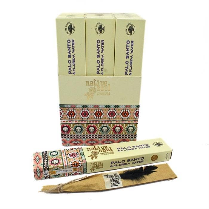 Green Tree Native Soul Palo Santo + Floridawater 15gr incense sticks wholesale listing