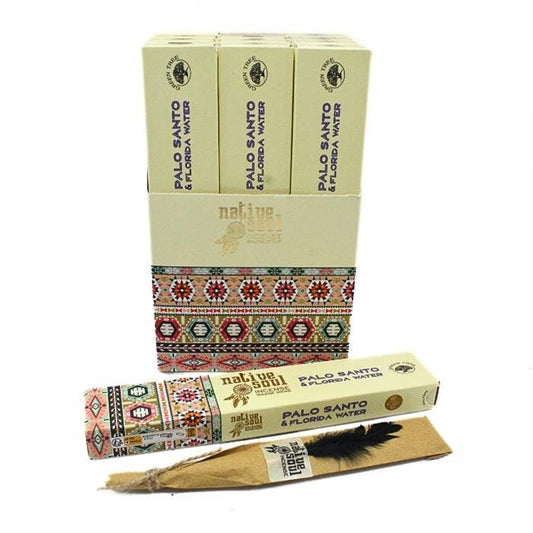 Green Tree Native Soul Palo Santo + Floridawater 15gr incense sticks wholesale listing