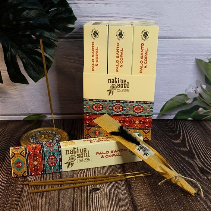 Green Tree Native Soul Copal + Palo Santo Incense 15 grams incense sticks wholesale listing