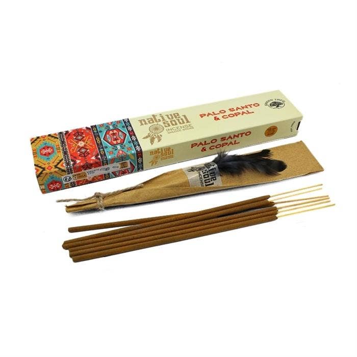 Green Tree Native Soul Copal + Palo Santo Incense 15 grams incense sticks wholesale listing