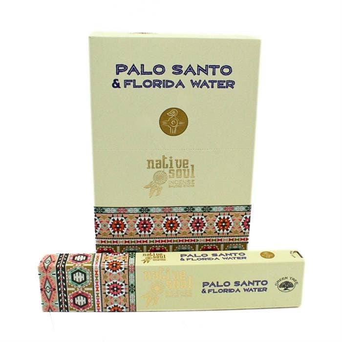 Green Tree Native Soul Palo Santo + Floridawater 15gr incense sticks wholesale listing