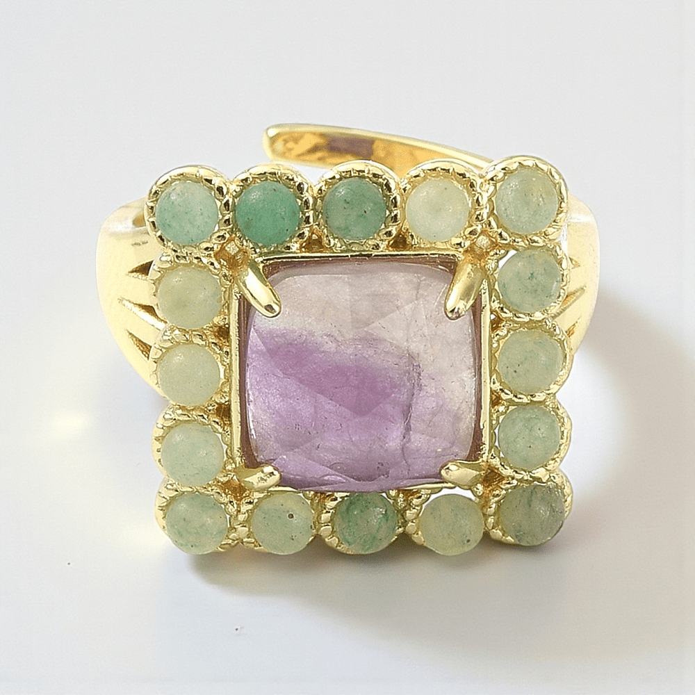 amethyst and green aventurine crystal ring wholesale Canada