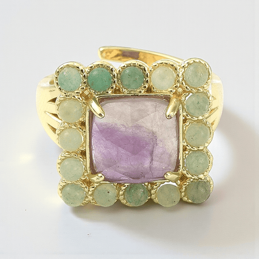 amethyst and green aventurine crystal ring wholesale Canada