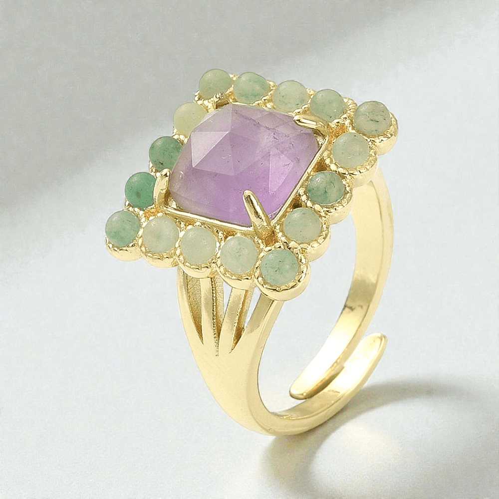 amethyst and green aventurine crystal ring crystal ring supplier Canada