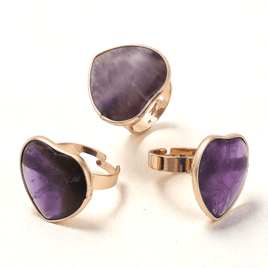 amethyst heart crystal ring wholesale Canada