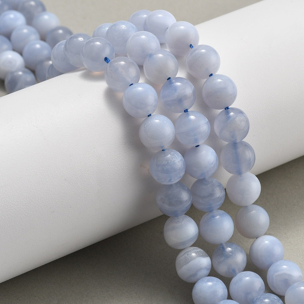 Blue Lace Agate Beads gemstone bead strand wholesale listing