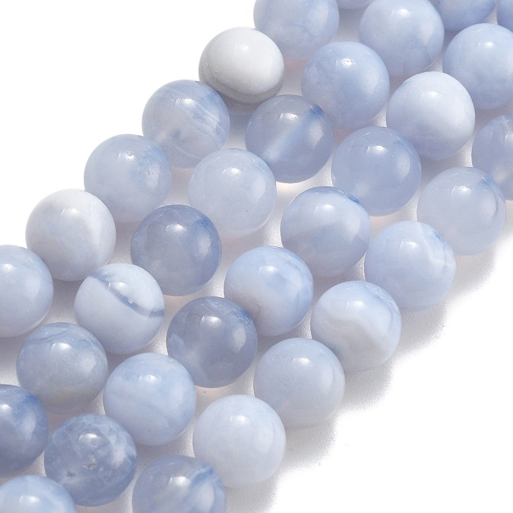 Blue Lace Agate Beads gemstone bead strand product image