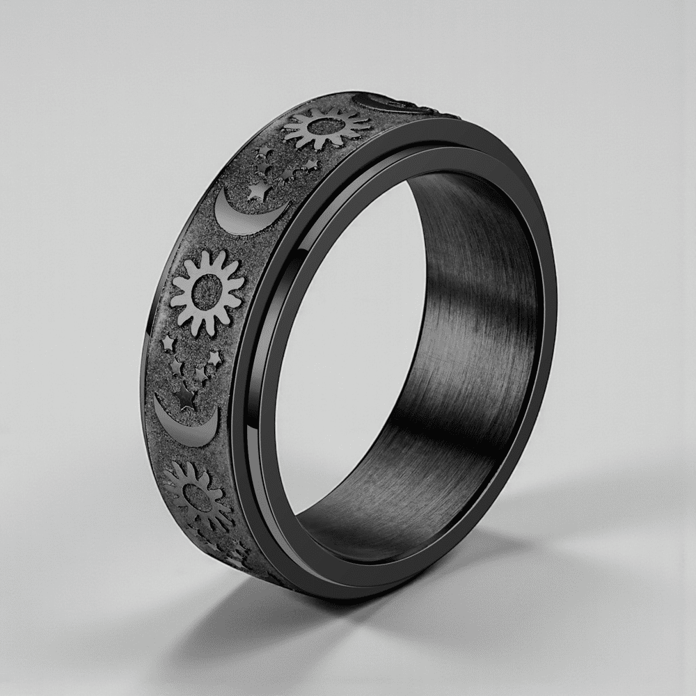 black celestial spinner ring crystal ring supplier Canada