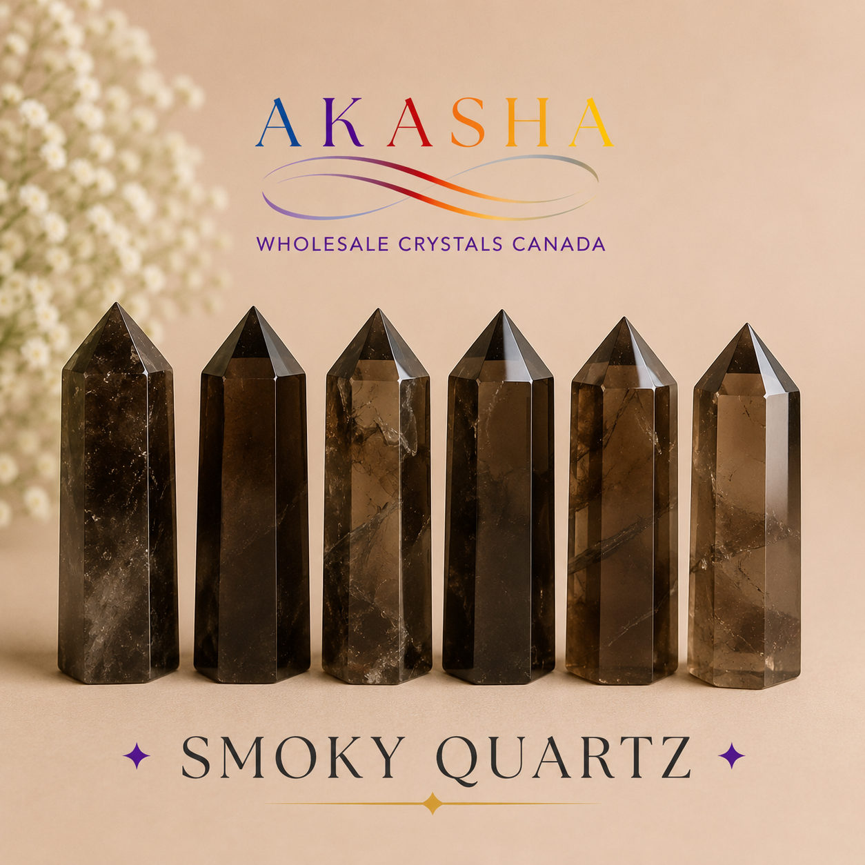 Smoky Quartz Towers Wholesale Canada