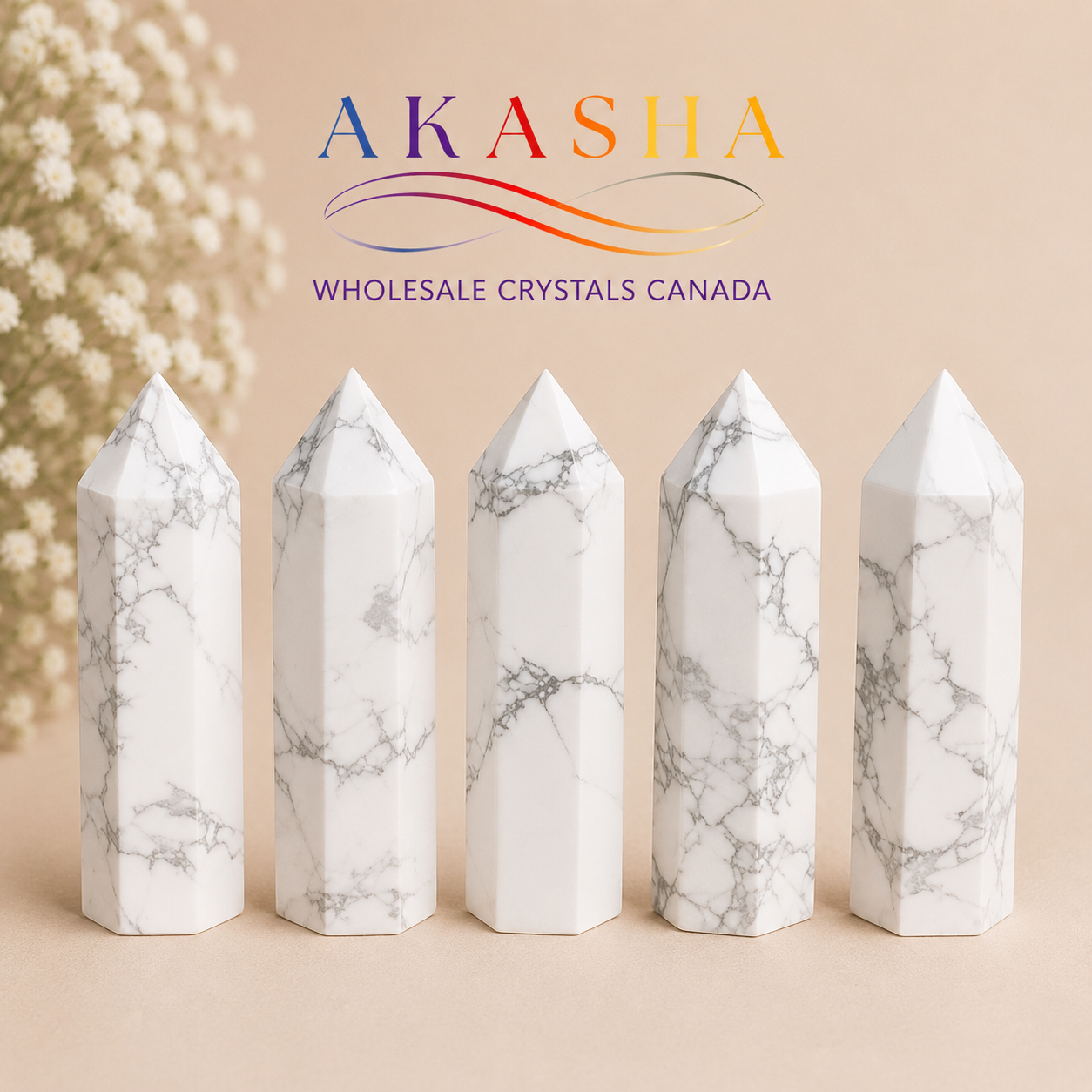 Wholesale Howlite Towers Canada