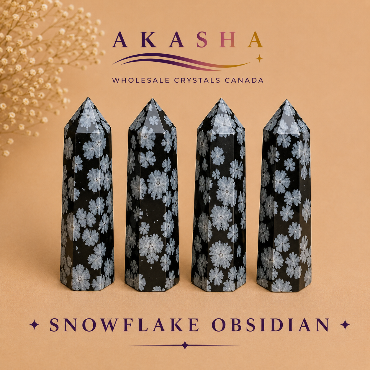 Wholesale Snowflake Obsidian Towers Canada
