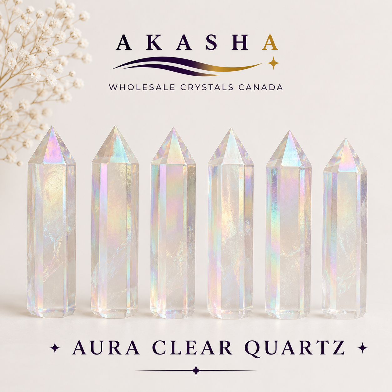 Wholesale Aura Clear Quartz Towers Canada