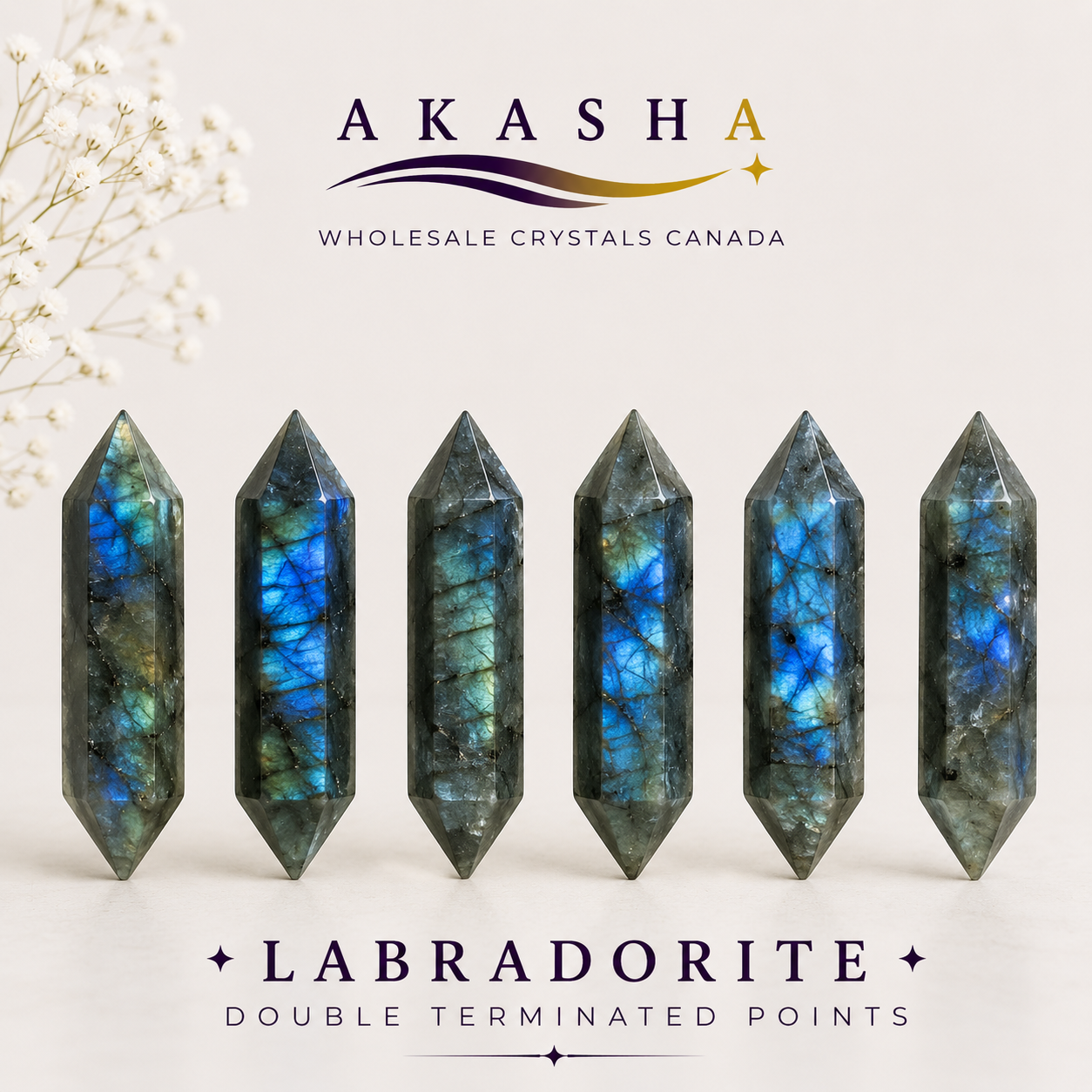 Wholesale Labradorite Double Terminated Points Canada
