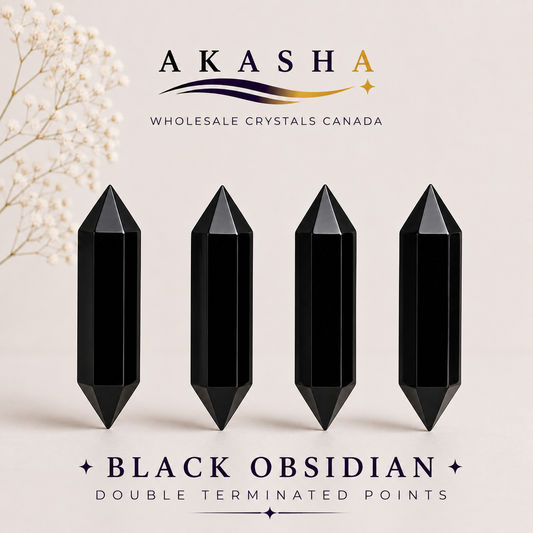 Double Terminated Black Obsidian Wholesale Canada