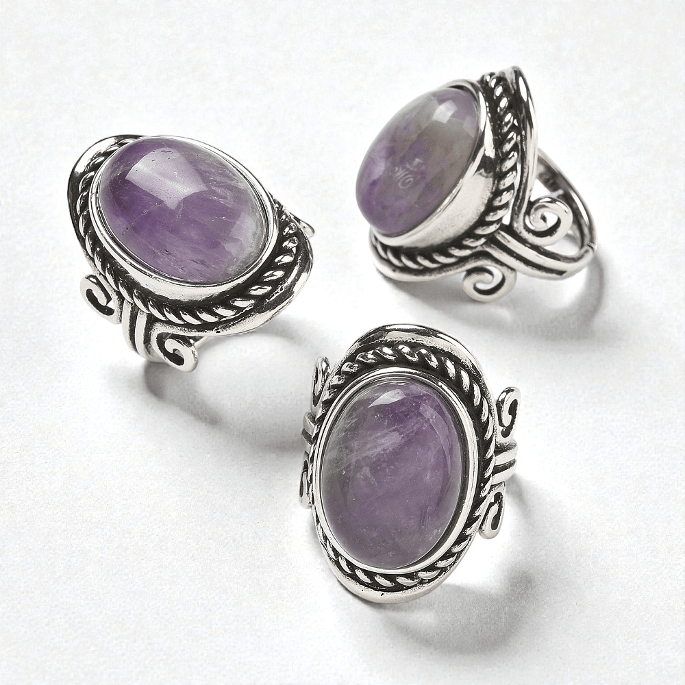 chunky amethyst crystal ring crystal ring supplier Canada