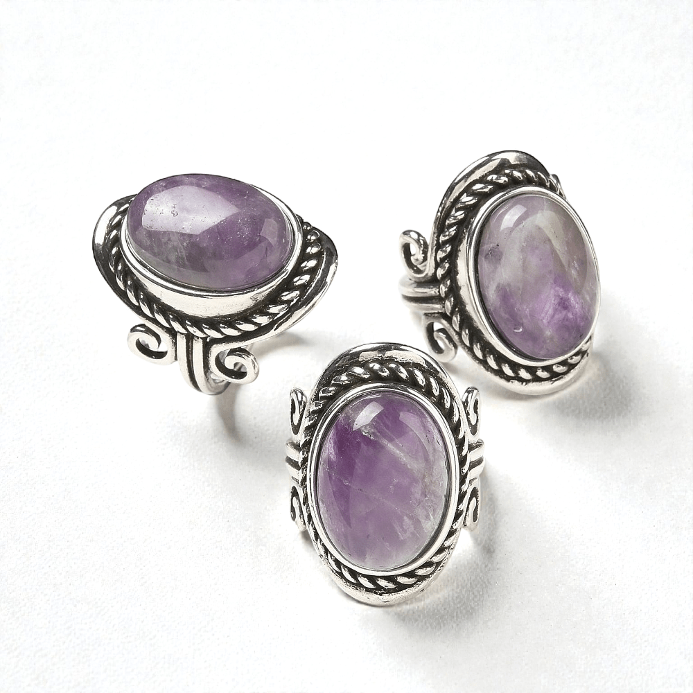 chunky amethyst crystal ring bulk wholesale Canada