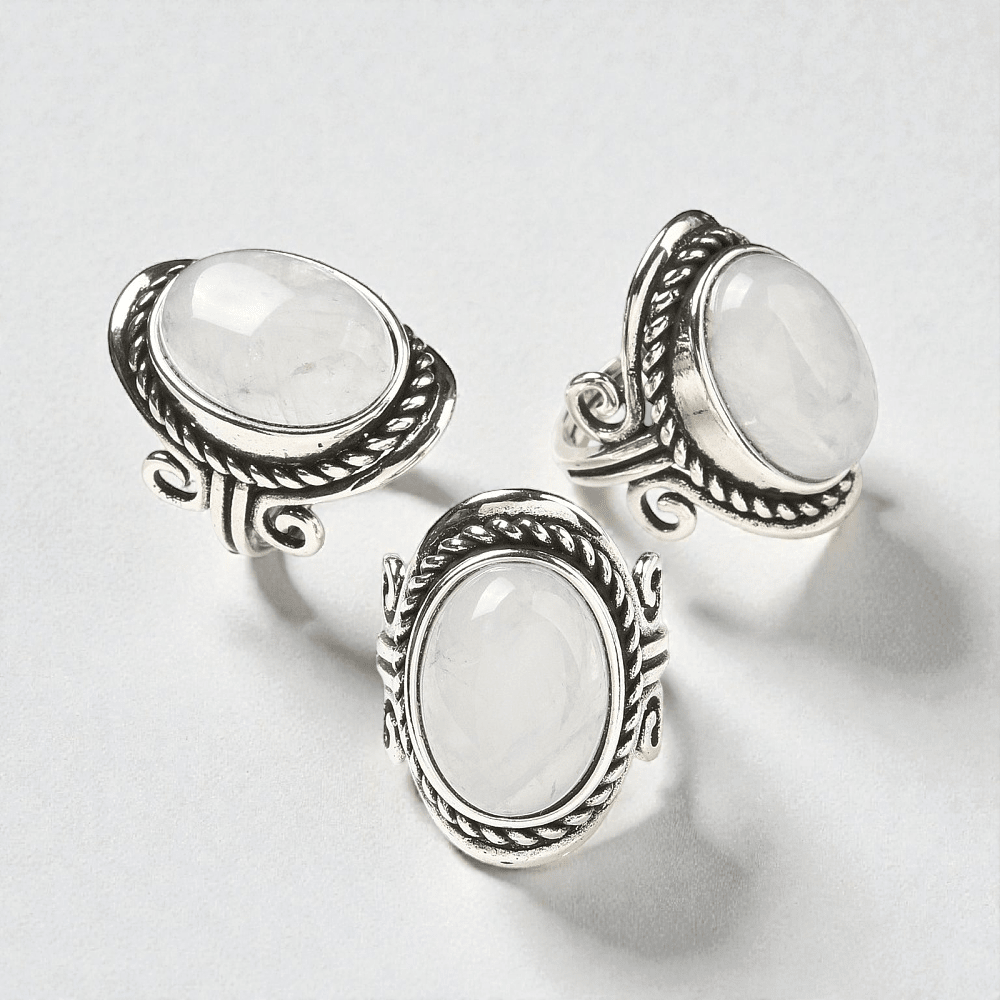 wholesale chunky clear quartz crystal ring Canada