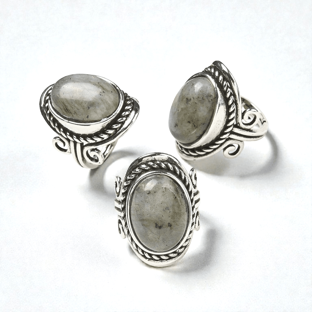 wholesale chunky labradorite crystal ring Canada