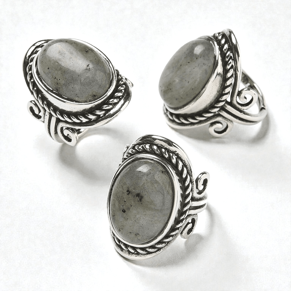 chunky labradorite crystal ring bulk wholesale Canada