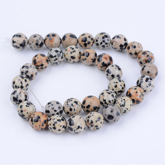 Dalmatian Jasper Beads gemstone bead strand wholesale listing