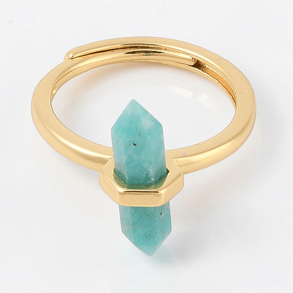 Double Point Amazonite Ring available at Akasha Wholesale Crystals Canada