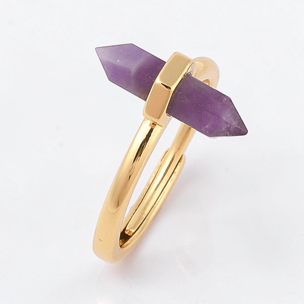 Double Point Amethyst Ring available at Akasha Wholesale Crystals Canada