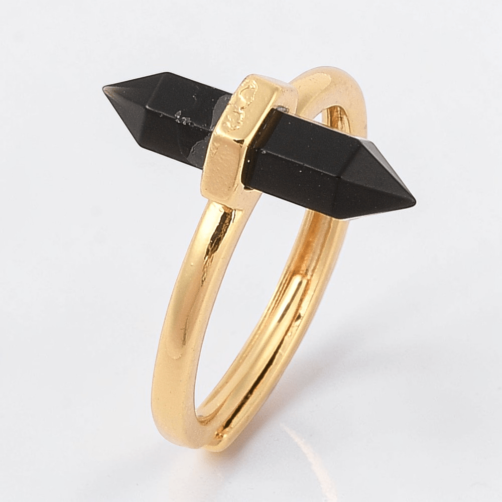 black obsidian ring for root chakra and black stone for protection. Shop in-store or online now with Zen Collection Canadian Metaphysical Store