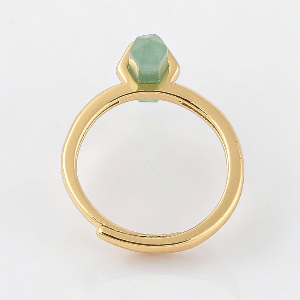 Double Pointed Green Aventurine Ring available at Akasha Wholesale Crystals Canada