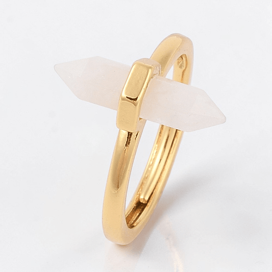 Double Pointed Moonstone Ring available for resale supplied by Akasha Wholesale Crystals Canada