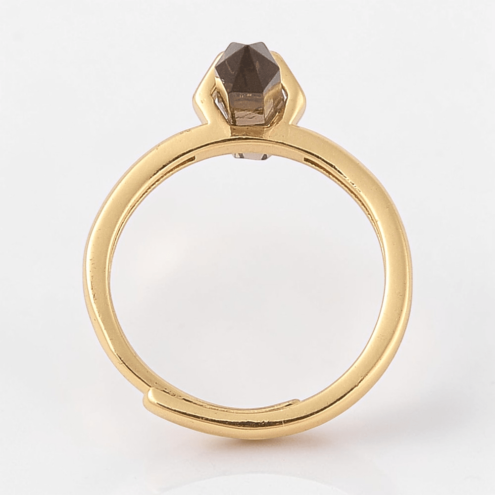 Double Pointed Smoky Quartz Ring available at Akasha Wholesale Crystals Canada