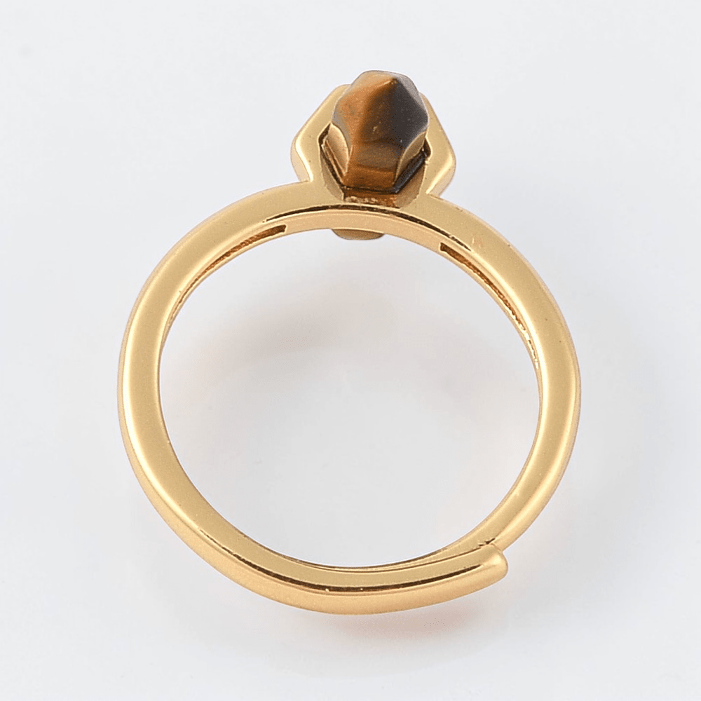 Double Pointed Tigers Eye Ring available at Akasha Wholesale Crystals Canada