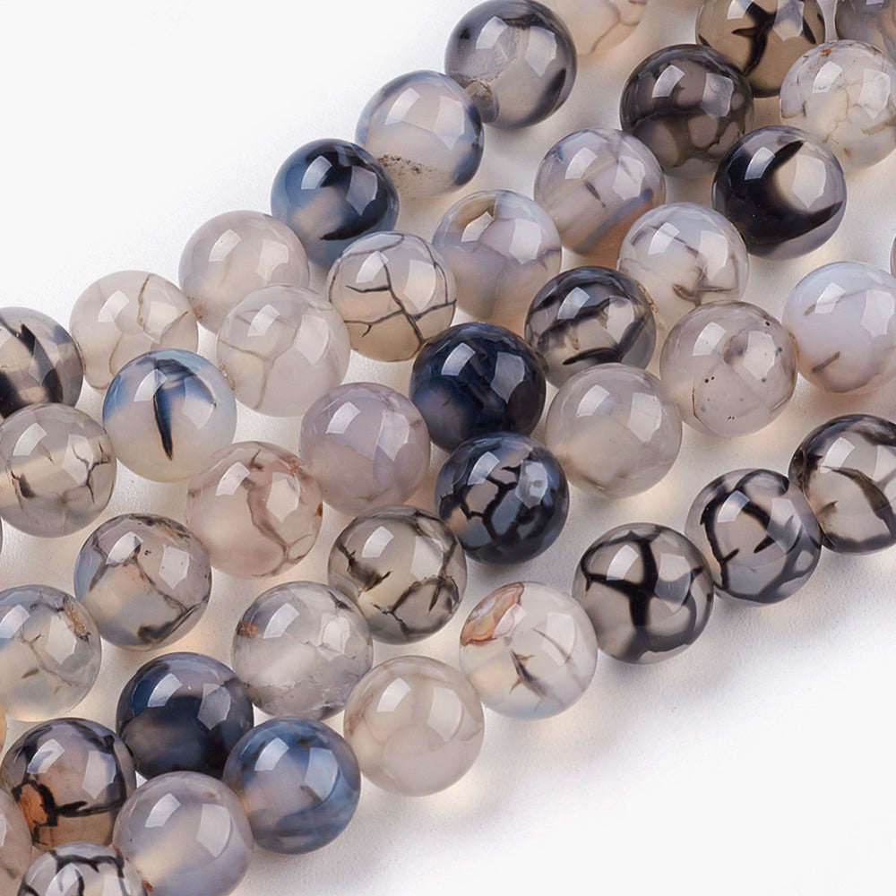 Dragon Vein Agate Beads gemstone bead strand wholesale listing