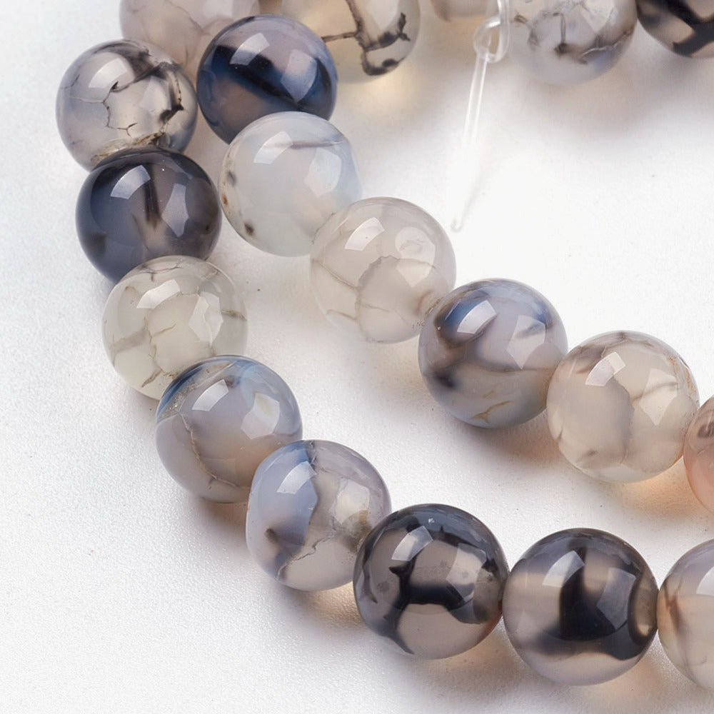 Dragon Vein Agate Beads gemstone bead strand product image
